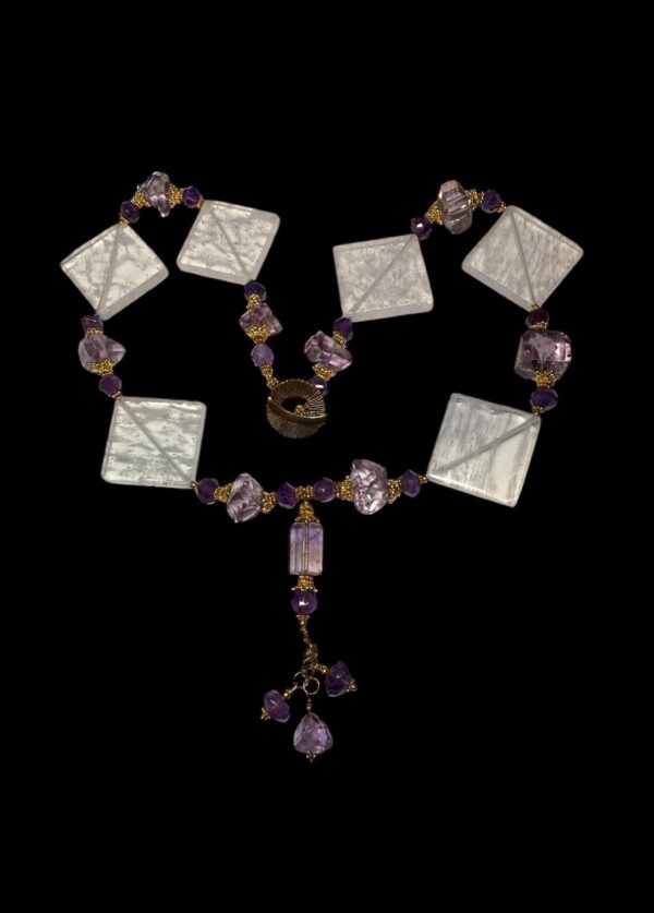 Frosted Squares With Amethyst