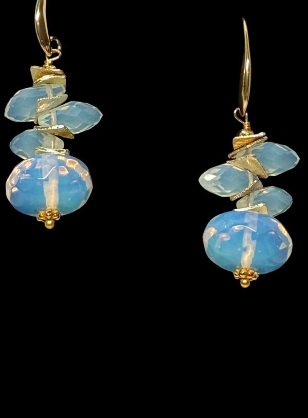 Opalite Beads, Classic Ear Wires