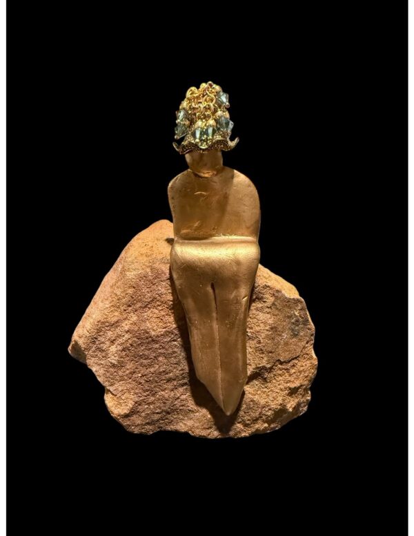 Blue Crystal Hat on Sandstone