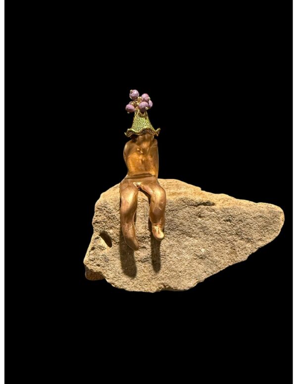 Purple Jade on Sandstone